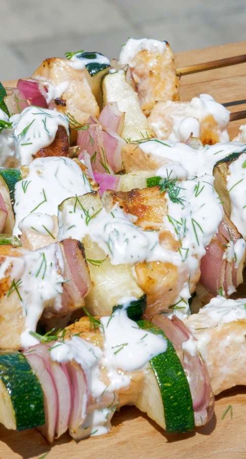Salmon Skewers with Creamy Dill Sauce: Grilled Seafood Made Simple 
